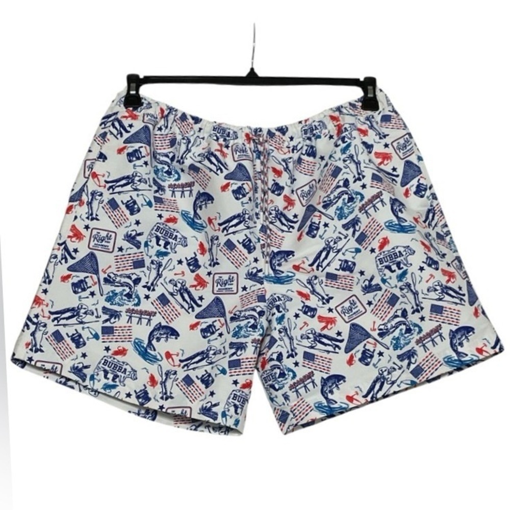 Men's XL Swim Trunks Red, White & Blue The Right‎ Stuff by Academy USA